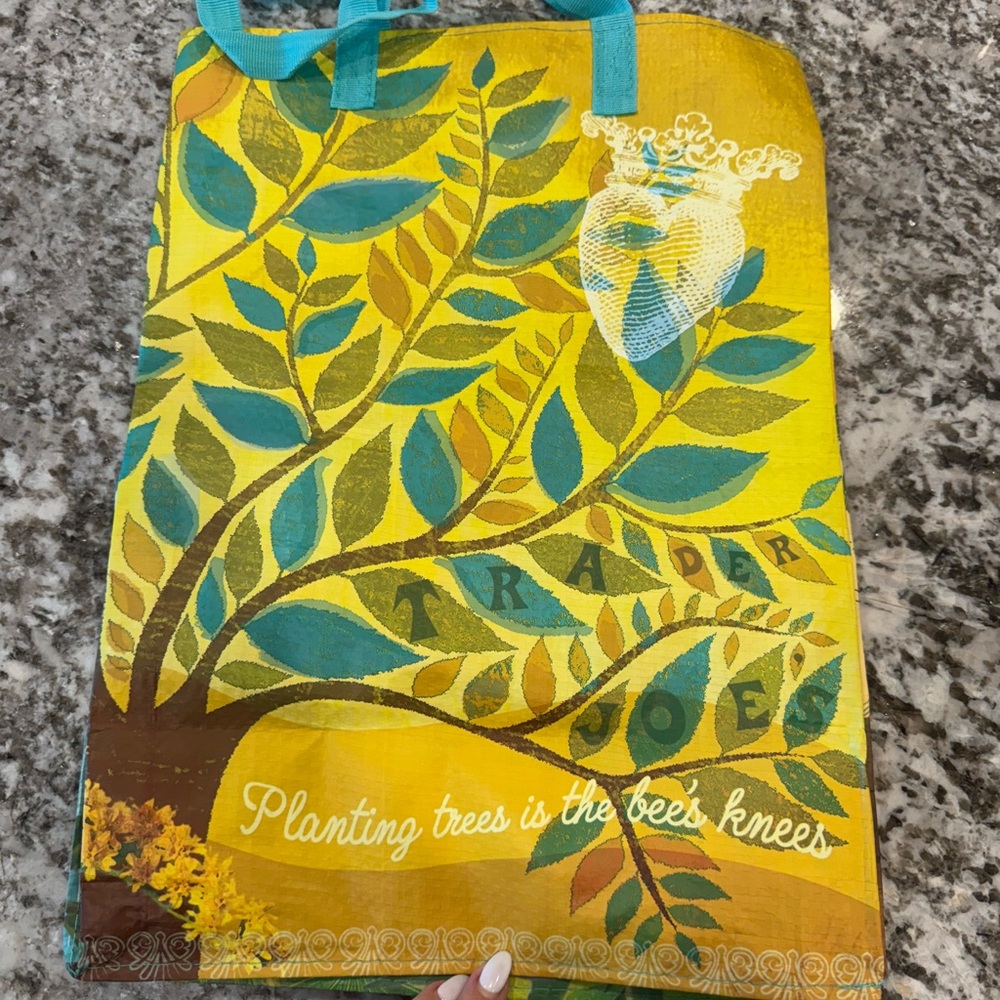 NEBRASKA Trader Joe's Reusable Tote Bag with Tree Design